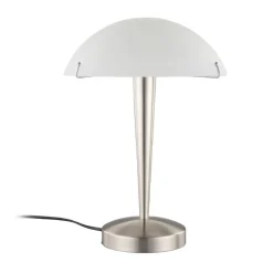 Vakker bordlampe Viola, nikkel matt