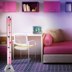 Vannsøyle Ava med LED og fisker, høyde 120 cm