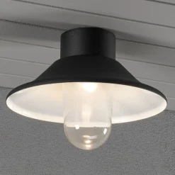 Vega LED-taklampe, utendørs, svart, Ø 30 cm