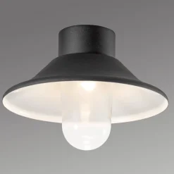 Vega LED-taklampe, utendørs, svart, Ø 30 cm
