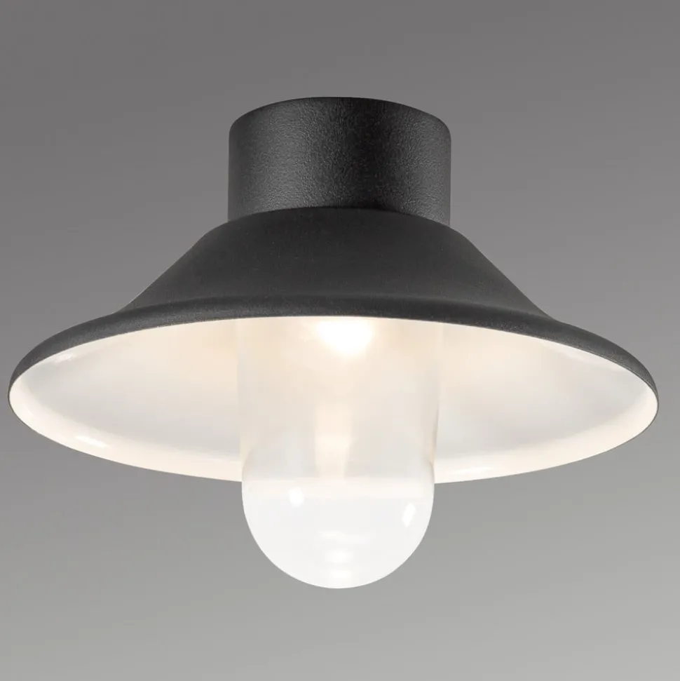 Vega LED-taklampe, utendørs, svart, Ø 30 cm