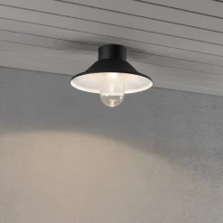 Vega LED-taklampe, utendørs, svart, Ø 30 cm