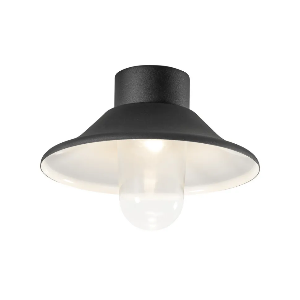 Vega LED-taklampe, utendørs, svart, Ø 30 cm