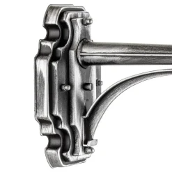 Vegghengt utelampe MILANO i svart/sølv, stående