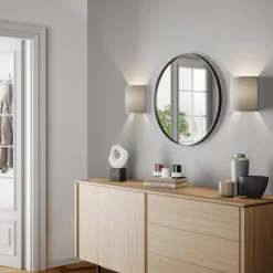 Vegglampe Alice med grå skjerm