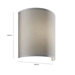 Vegglampe Alice med grå skjerm