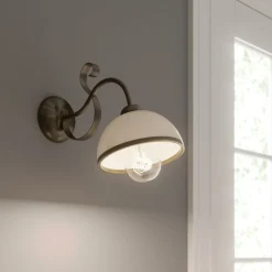 Vegglampe Antica i landlig stil, 1 lyskilde