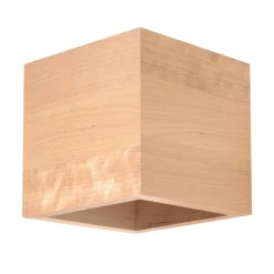 Vegglampe Ara som kube i tre