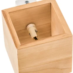 Vegglampe Ara som kube i tre