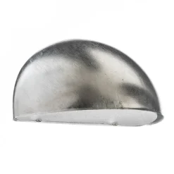 Vegglampe Bergen, halvsirkelformet, sølvgrå