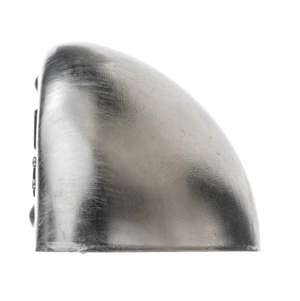 Vegglampe Bergen, halvsirkelformet, sølvgrå