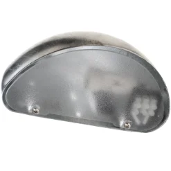 Vegglampe Bergen, halvsirkelformet, sølvgrå