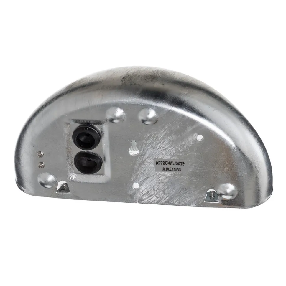 Vegglampe Bergen, halvsirkelformet, sølvgrå