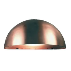 Vegglampe Bergen, halvsirkelformet, kobber