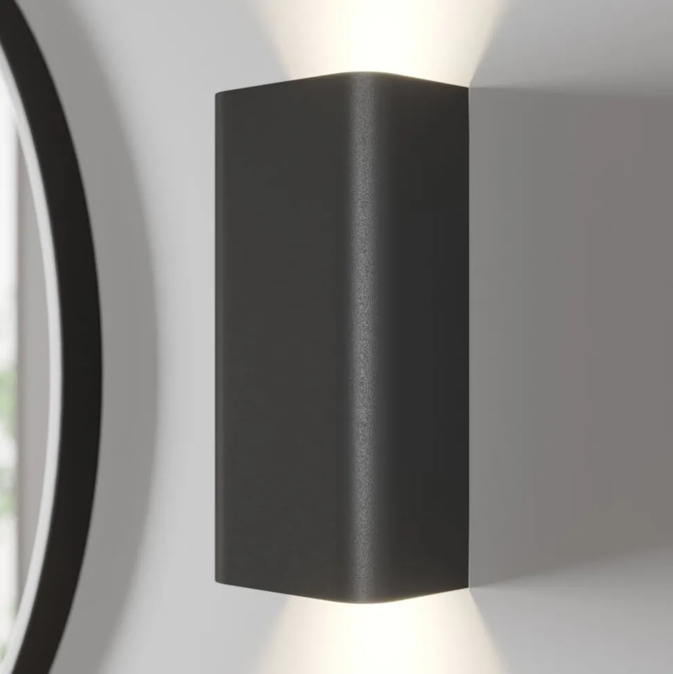 Vegglampe Bergen opp & ned, grafitt