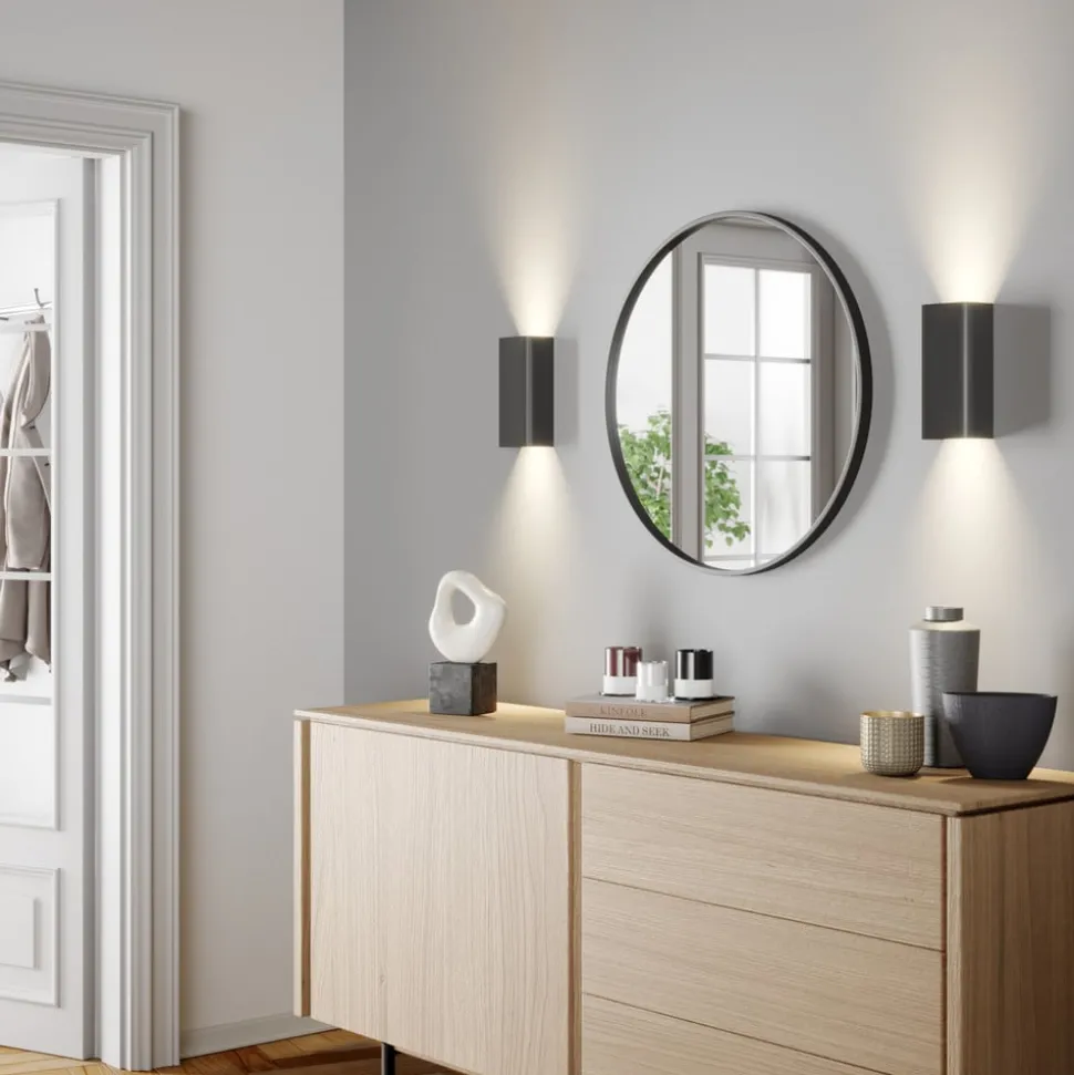 Vegglampe Bergen opp & ned, grafitt