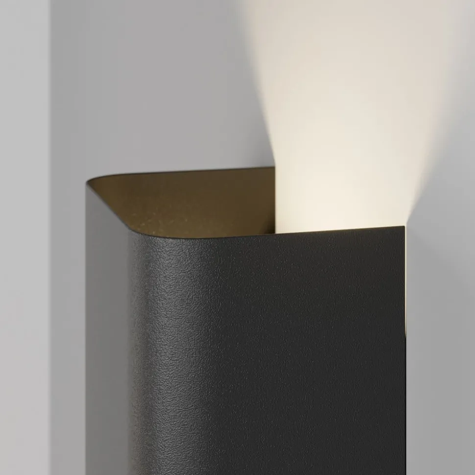 Vegglampe Bergen opp & ned, grafitt