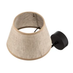 Vegglampe Chicago med skjerm i lin