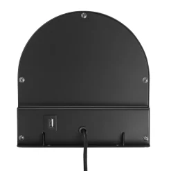 Vegglampe Cody, med hylle og USB-port, svart