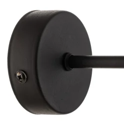 Vegglampe Cubus, svart/røykgrå, glass, 30 cm høy, E27