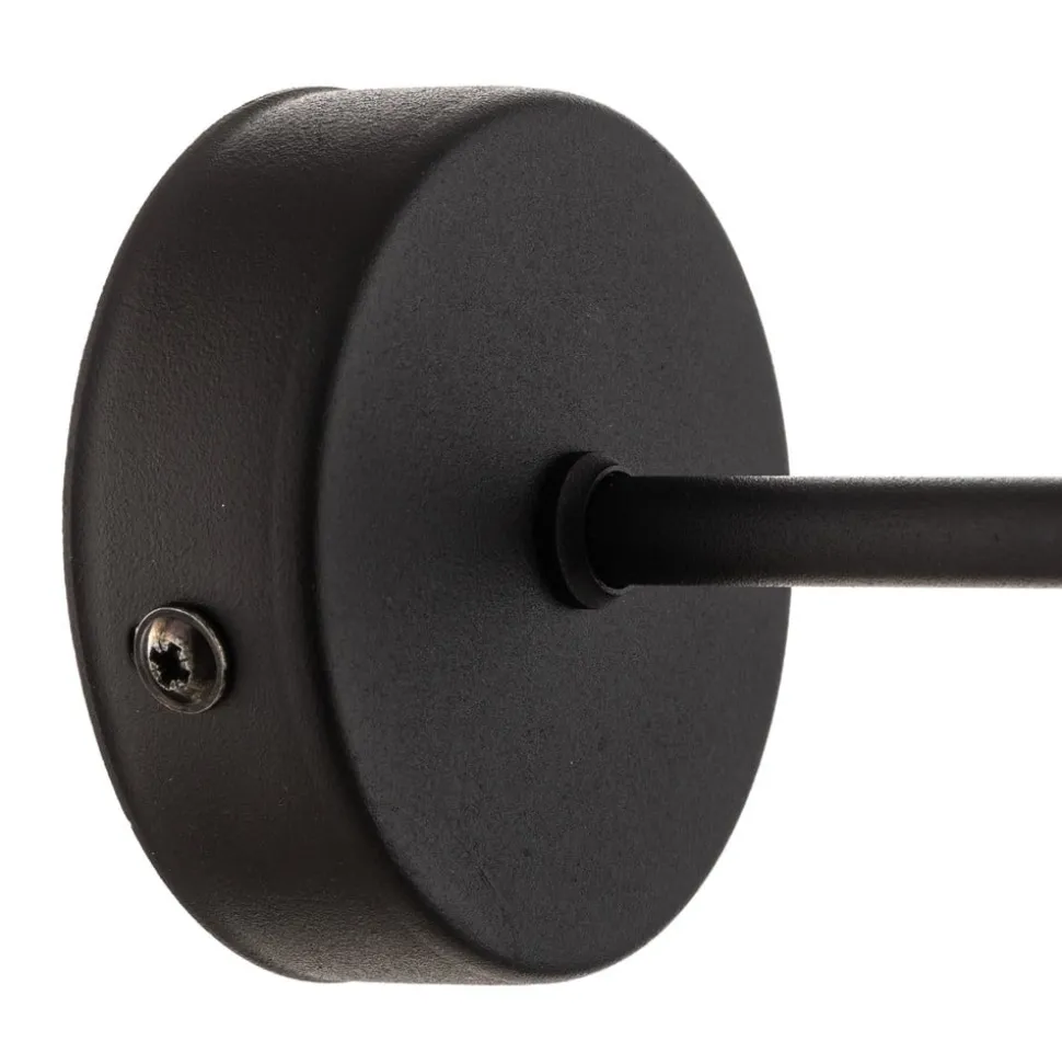 Vegglampe Cubus, svart/røykgrå, glass, 30 cm høy, E27