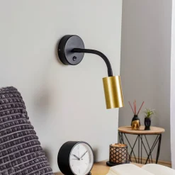 Vegglampe Eye Flex S, messing