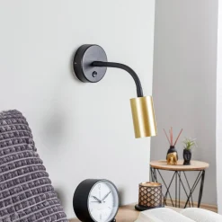 Vegglampe Eye Flex S, messing