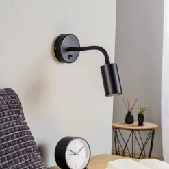 Vegglampe Eye Flex S, svart