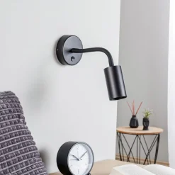 Vegglampe Eye Flex S, svart