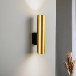 Vegglampe Eye, messing