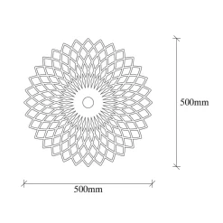 Vegglampe Fellini MR-988 hullmønster Ø50cm kobber