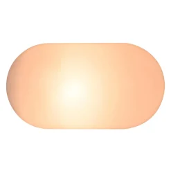 Vegglampe Foam i oval form med IP44, hvit