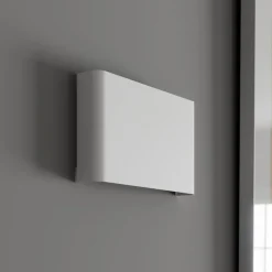 Vegglampe Haga, hvit, metall, G9, opp/ned, 25,5 cm bred