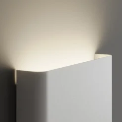 Vegglampe Haga, hvit, metall, G9, opp/ned, 25,5 cm bred