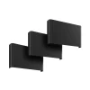 Vegglampe Haga, sett med 3, grafitt, G9, opp/ned, 15 cm høy
