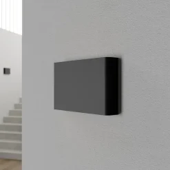 Vegglampe Haga, sett med 3, grafitt, G9, opp/ned, 15 cm høy