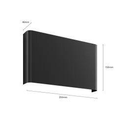 Vegglampe Haga, sett med 3, grafitt, G9, opp/ned, 15 cm høy