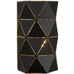 Vegglampe i svart metall Otona