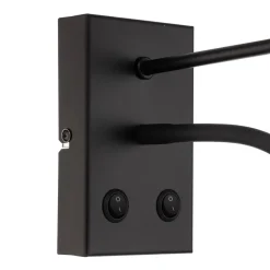 Vegglampe Jovin 1 lyskilde med spot, rottingparaply