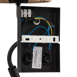 Vegglampe Jovin 1 lyskilde med spot, rottingparaply