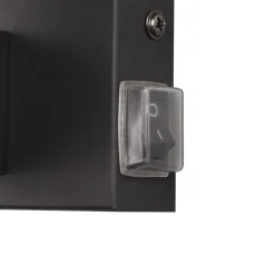 Vegglampe Kula til baderom glasskjerm IP44 svart