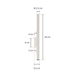 Vegglampe Laser, hvit