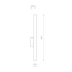 Vegglampe Laser, kobberfarget, metall, 40 cm høy, G9