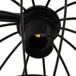 Vegglampe Madam, svart, med burskjerm