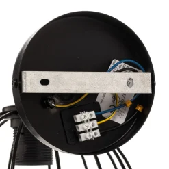 Vegglampe Madam, svart, med burskjerm