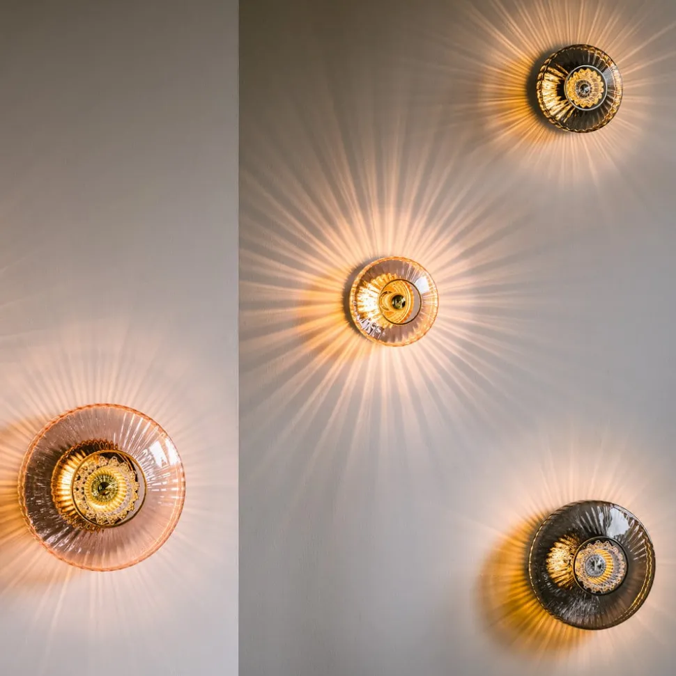 Vegglampe New Wave Optic, rosa, øyeeple, støpsel