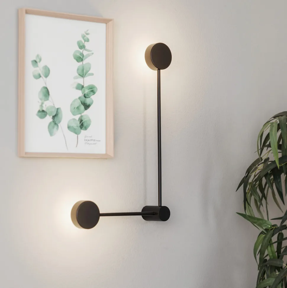 Vegglampe Orbit II 20/40, svart, 2 lyskilder