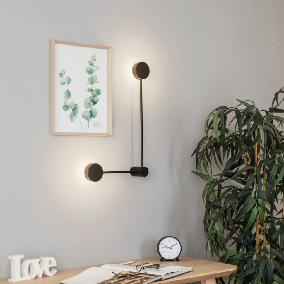 Vegglampe Orbit II 20/40, svart, 2 lyskilder