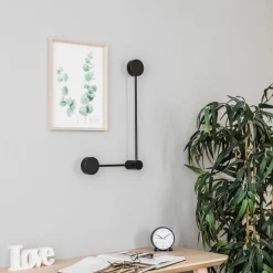 Vegglampe Orbit II 20/40, svart, 2 lyskilder