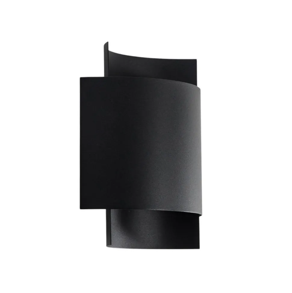 Vegglampe Pako av to stålplater i svart